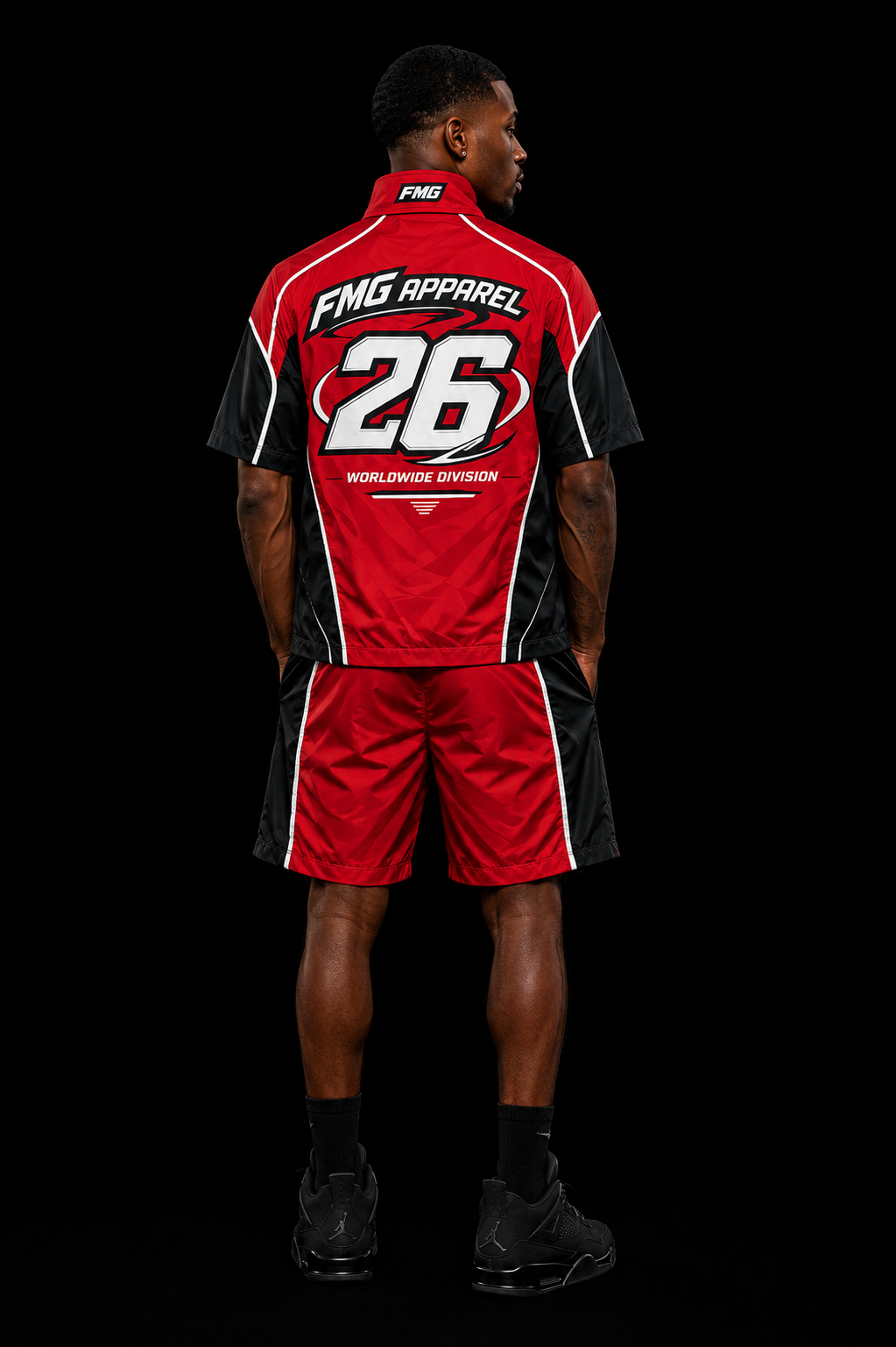 Worldwide Division Red Matching Short Set