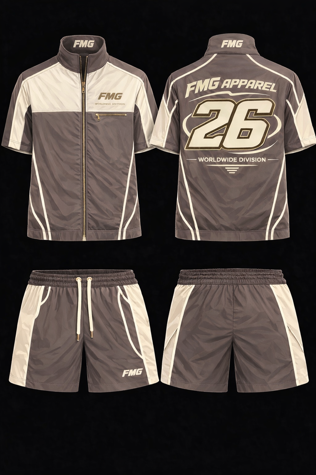 Worldwide Division Tan Matching Short Set