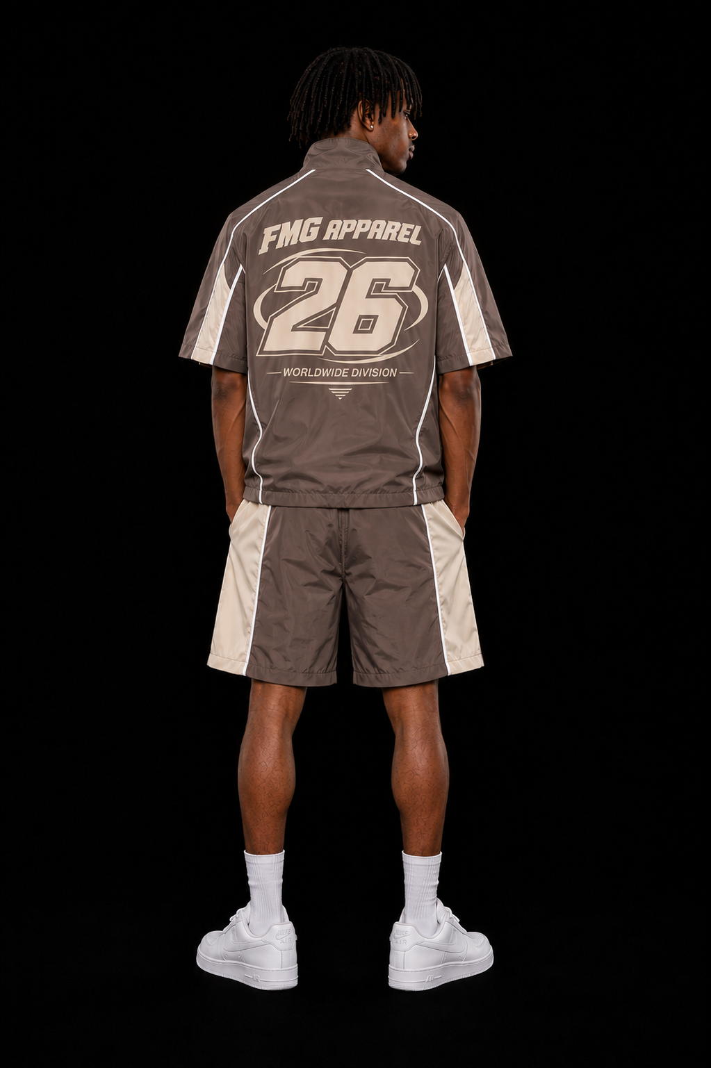 Worldwide Division Tan Matching Short Set
