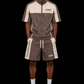 FMG Worldwide Division Tan Matching Short Set