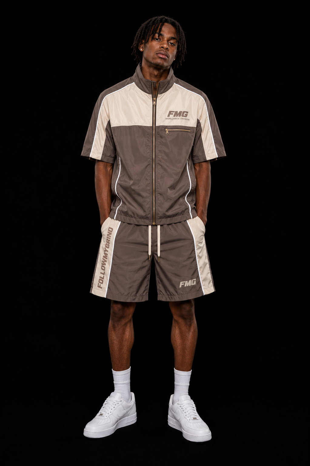 Worldwide Division Tan Matching Short Set