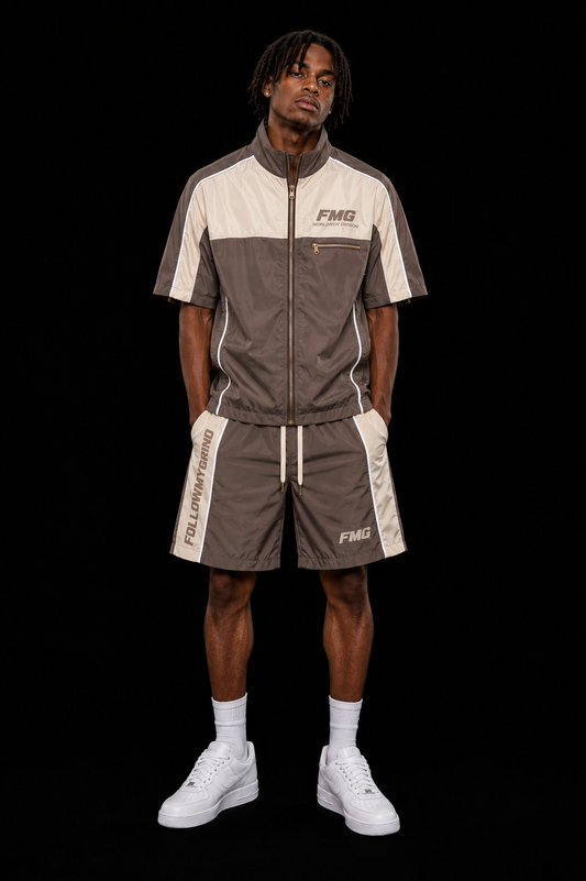 FMG Worldwide Division Tan Matching Short Set