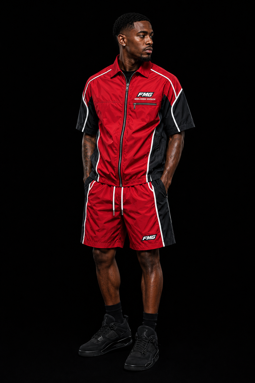 Worldwide Division Red Matching Short Set